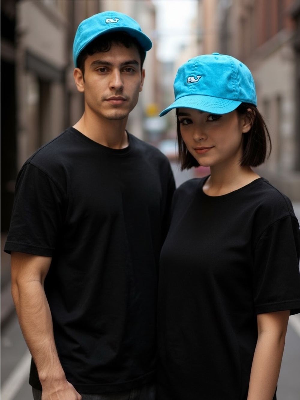 Vineyard Vines By Shepard & Ian Blue Whale Embroidered Cap — Bright Turquoise